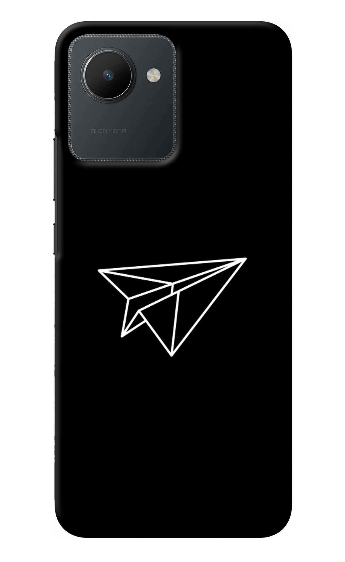 Paper Plane White Realme C30 Back Cover