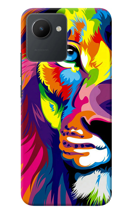 Lion Half Face Realme C30 Back Cover