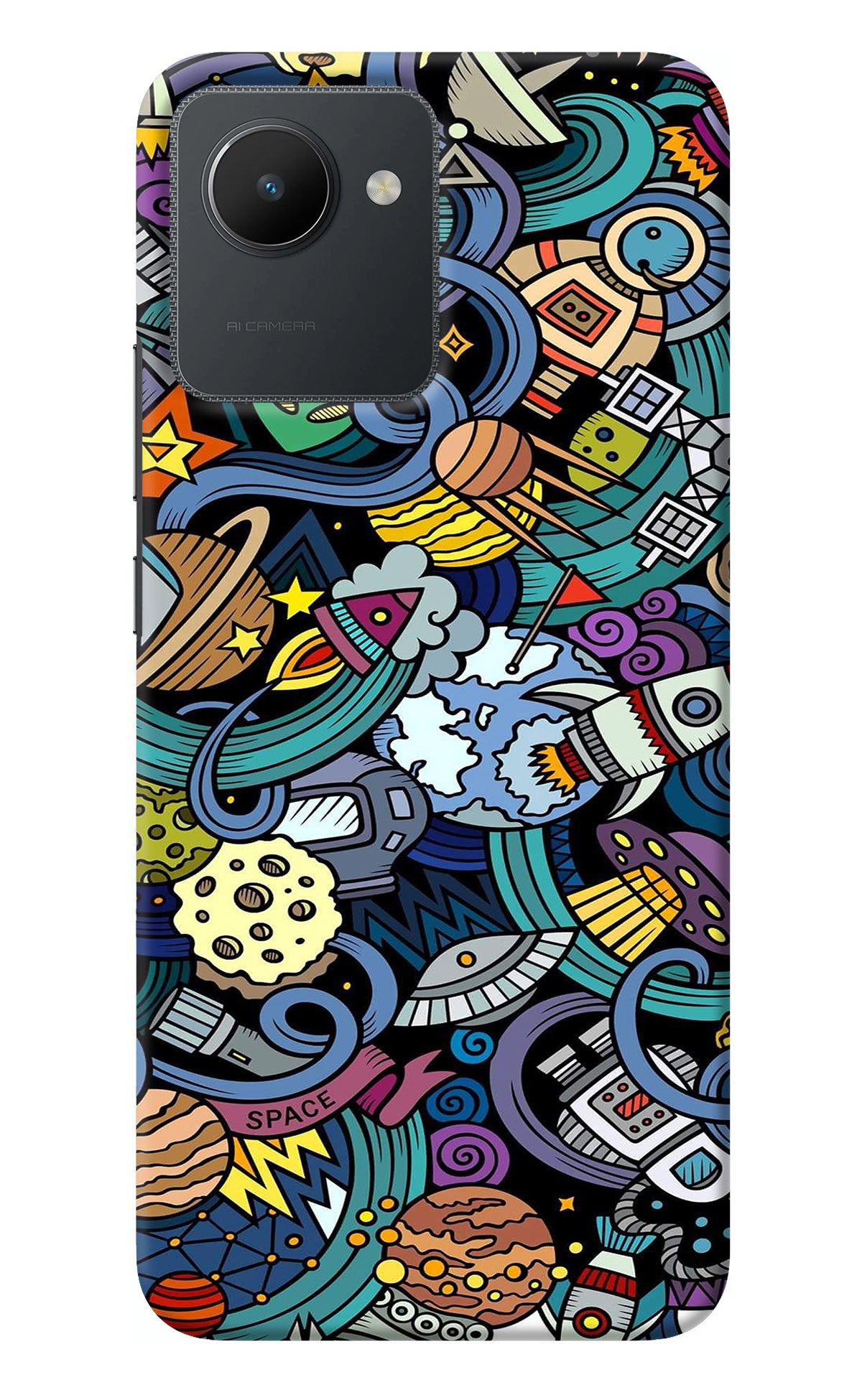 Space Abstract Realme C30 Back Cover