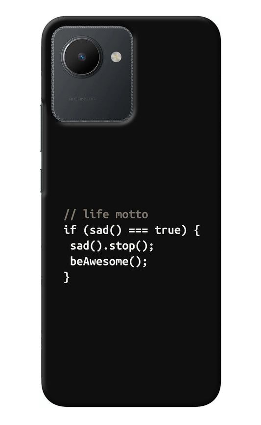 Life Motto Code Realme C30 Back Cover