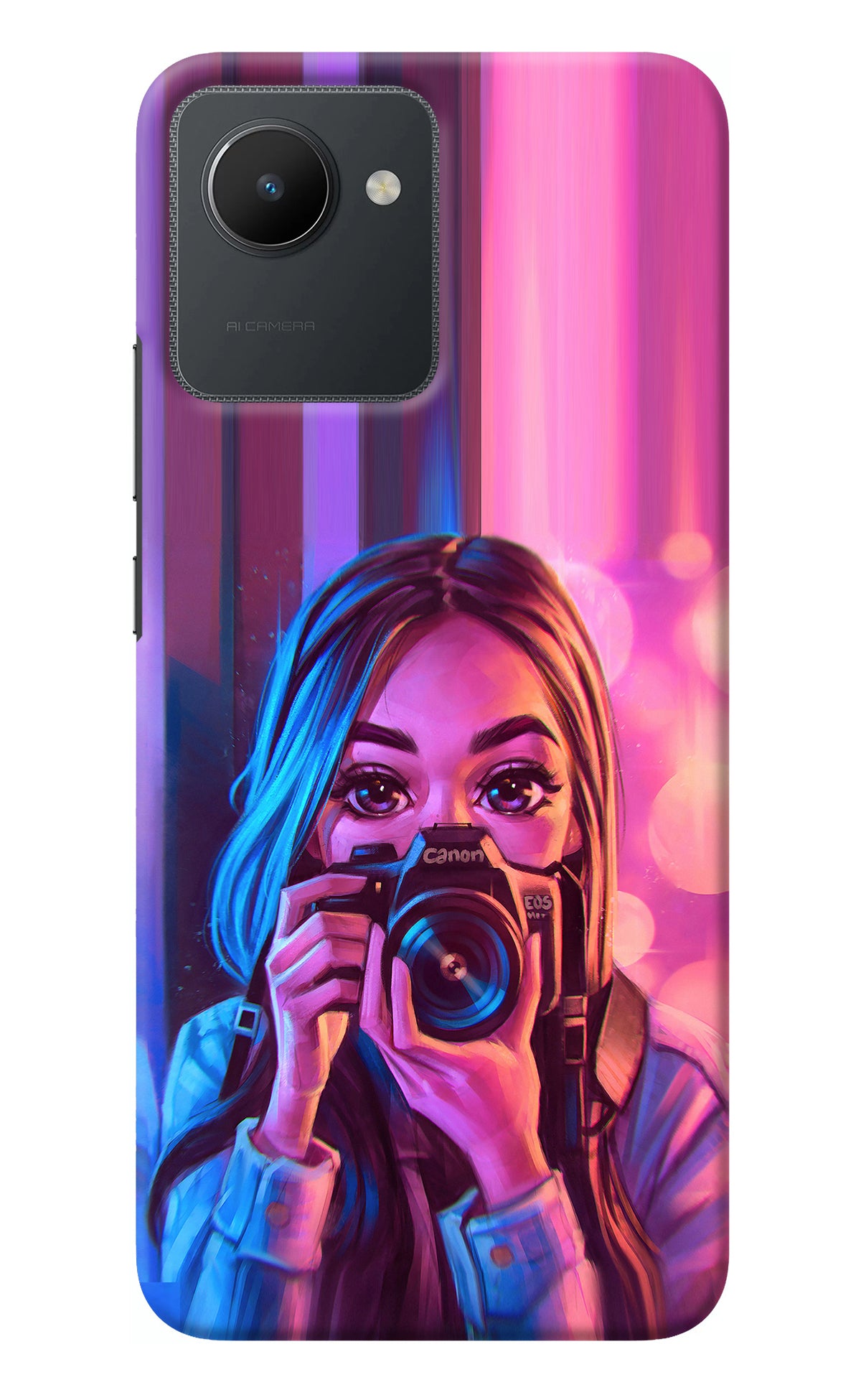 Girl Photographer Realme C30 Back Cover