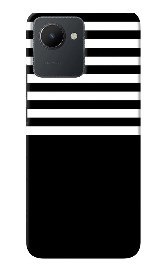 Black and White Print Realme C30 Back Cover