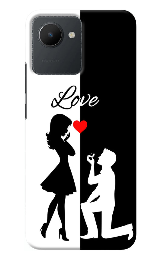 Love Propose Black And White Realme C30 Back Cover