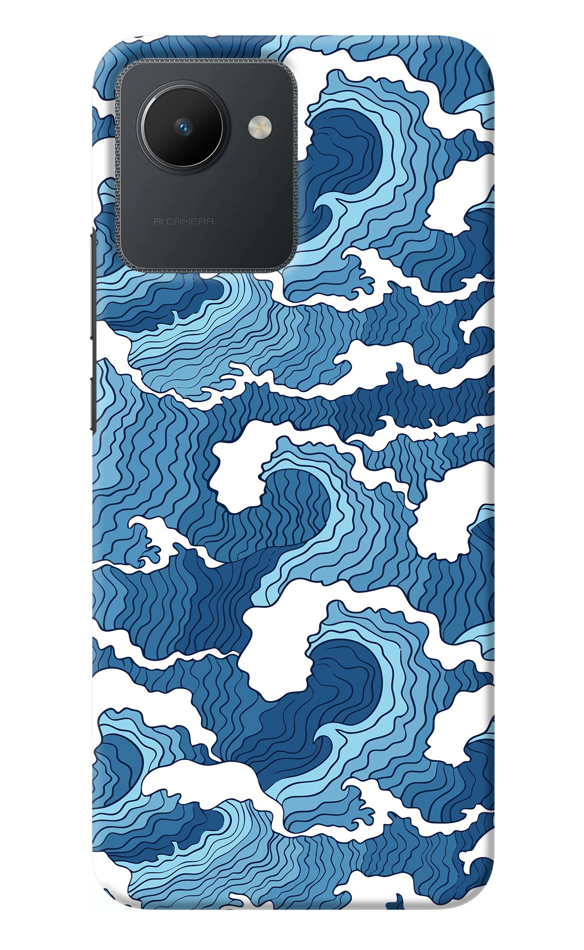 Blue Waves Realme C30 Back Cover