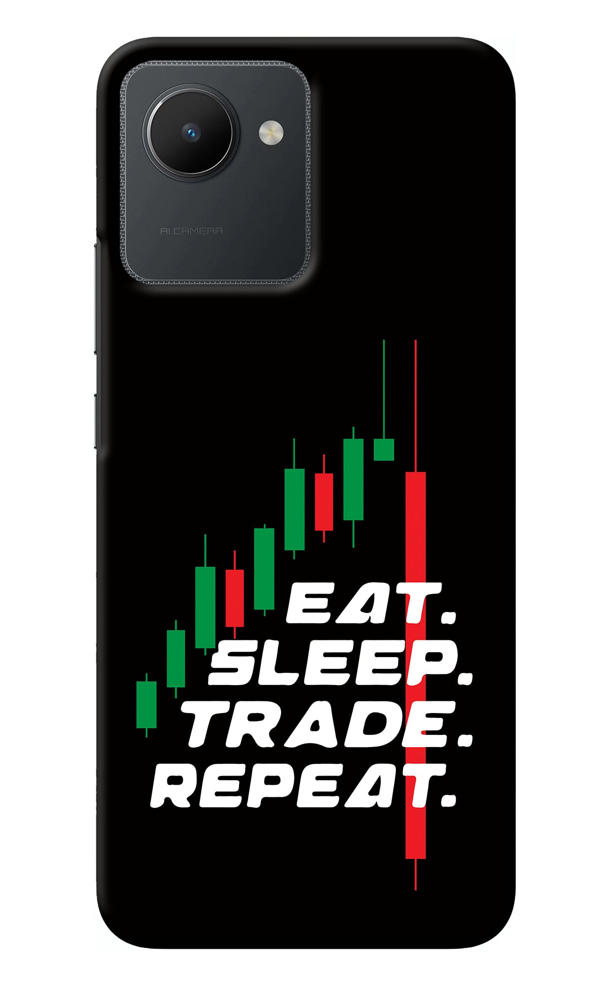 Eat Sleep Trade Repeat Realme C30 Back Cover