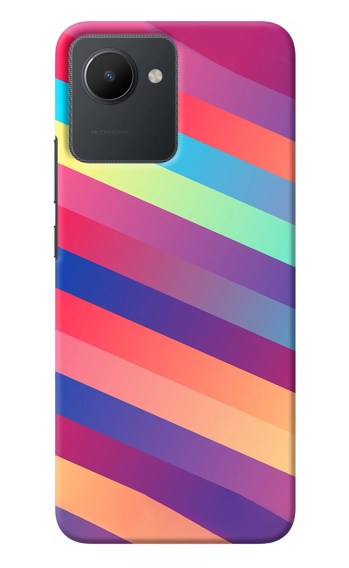 Stripes color Realme C30 Back Cover