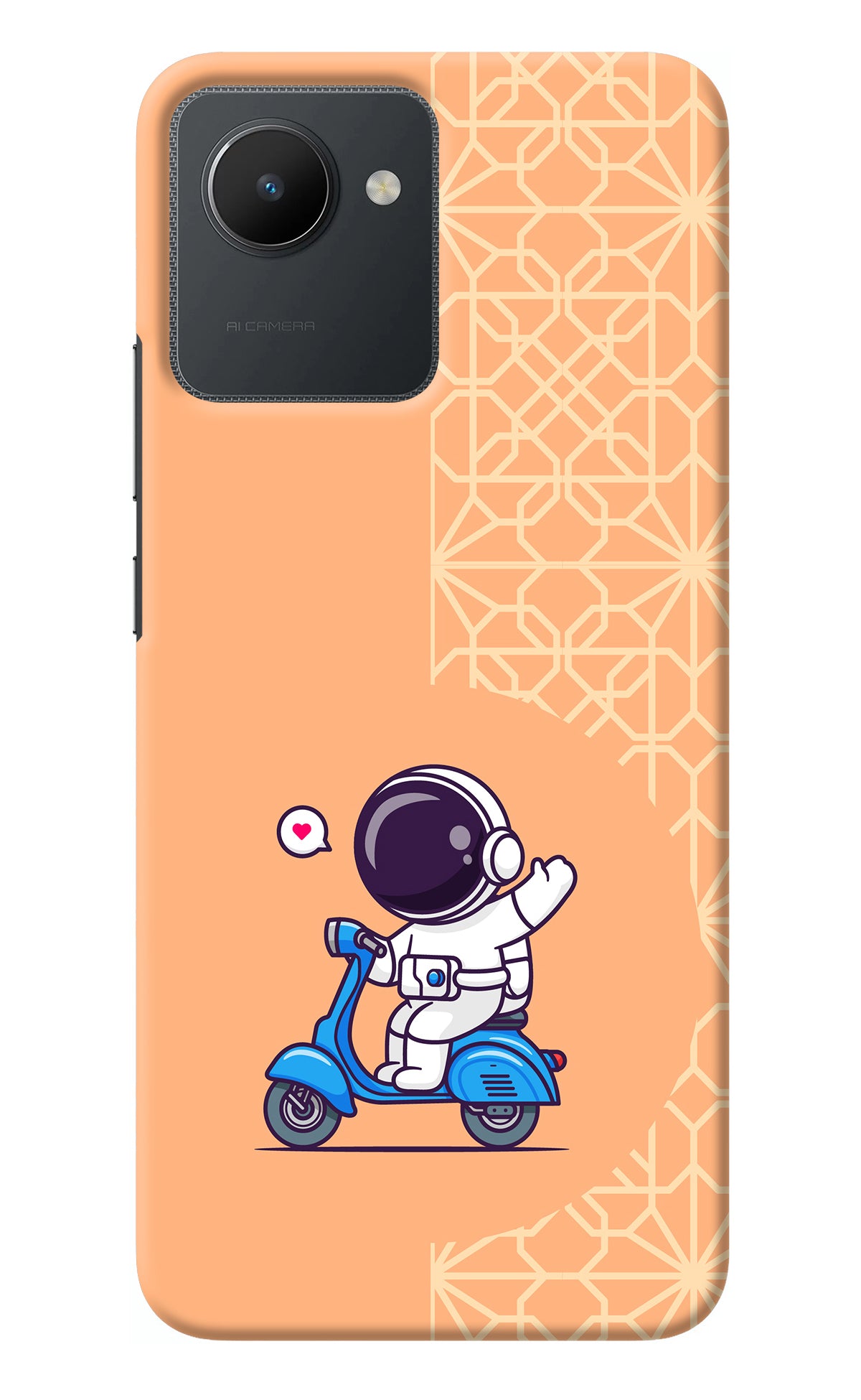 Cute Astronaut Riding Realme C30 Back Cover