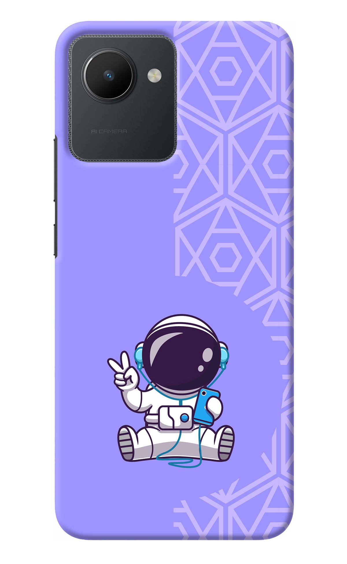 Cute Astronaut Chilling Realme C30 Back Cover