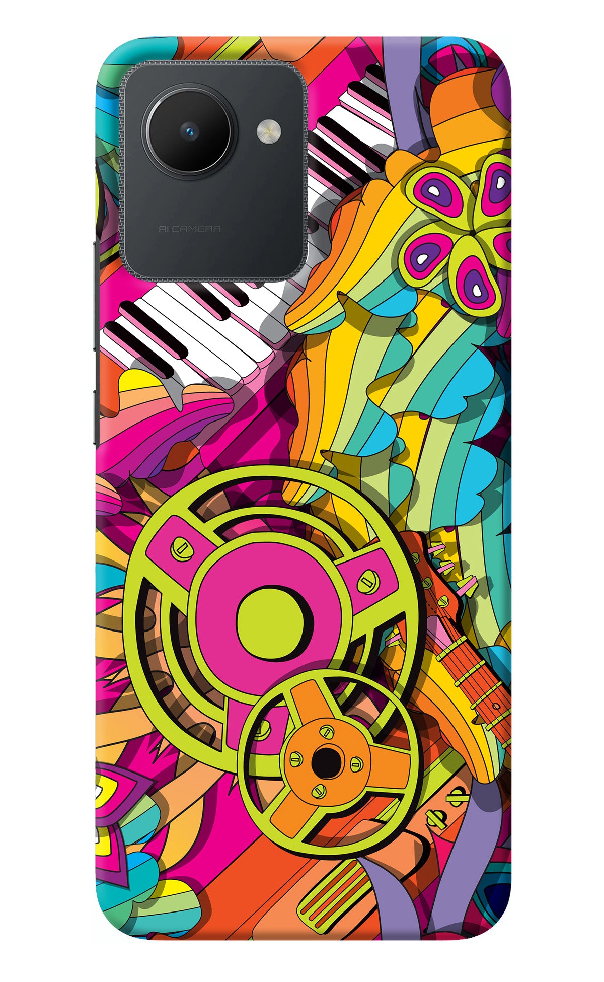 Music Doodle Realme C30 Back Cover