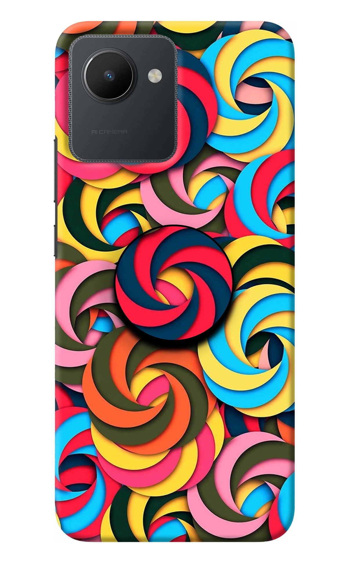 Spiral Pattern Realme C30 Pop Case