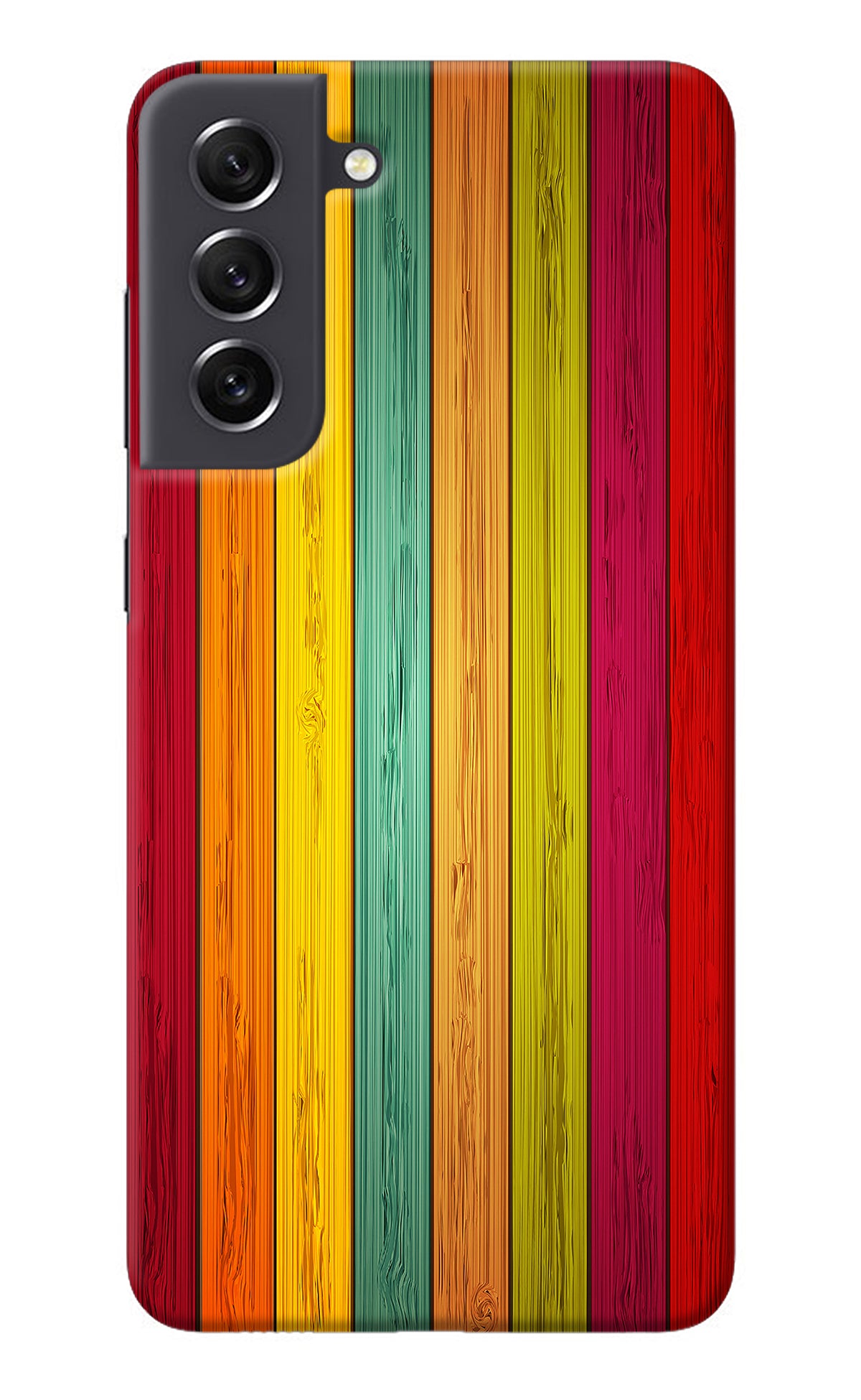 Multicolor Wooden Samsung S21 FE 5G Back Cover