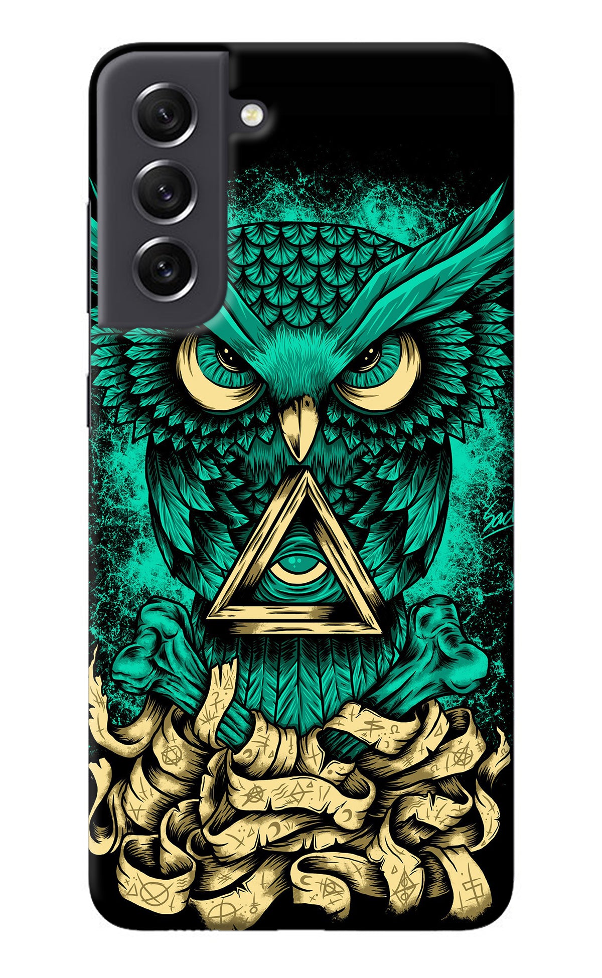 Green Owl Samsung S21 FE 5G Back Cover