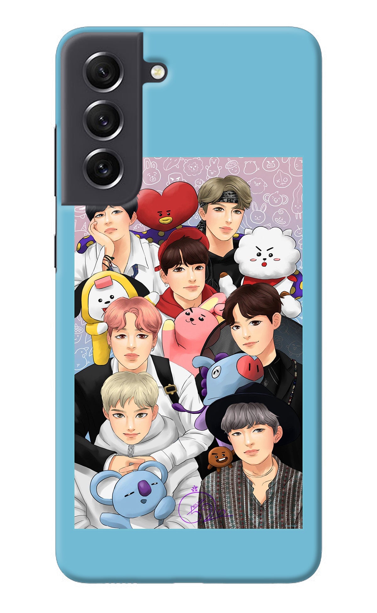 BTS with animals Samsung S21 FE 5G Back Cover