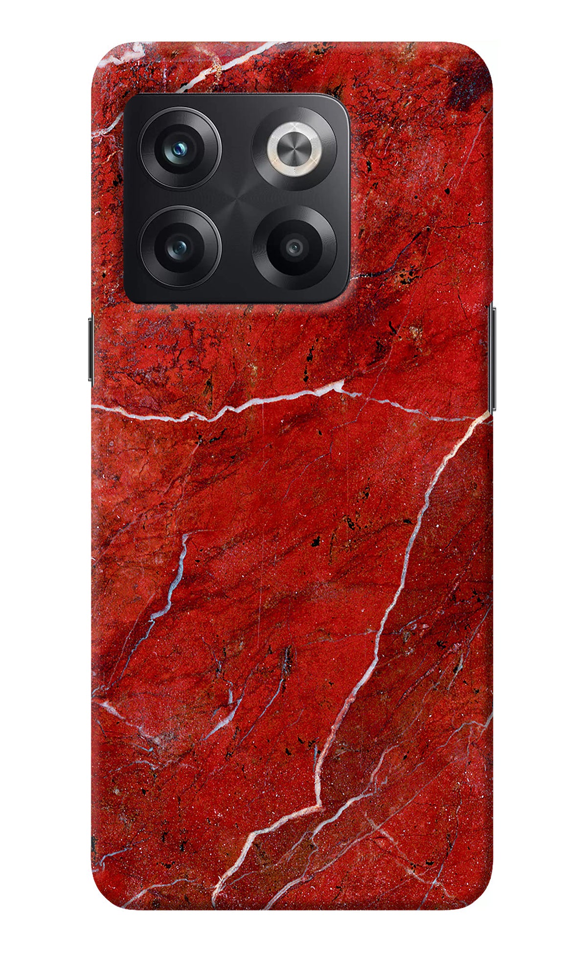 Red Marble Design OnePlus 10T 5G Back Cover