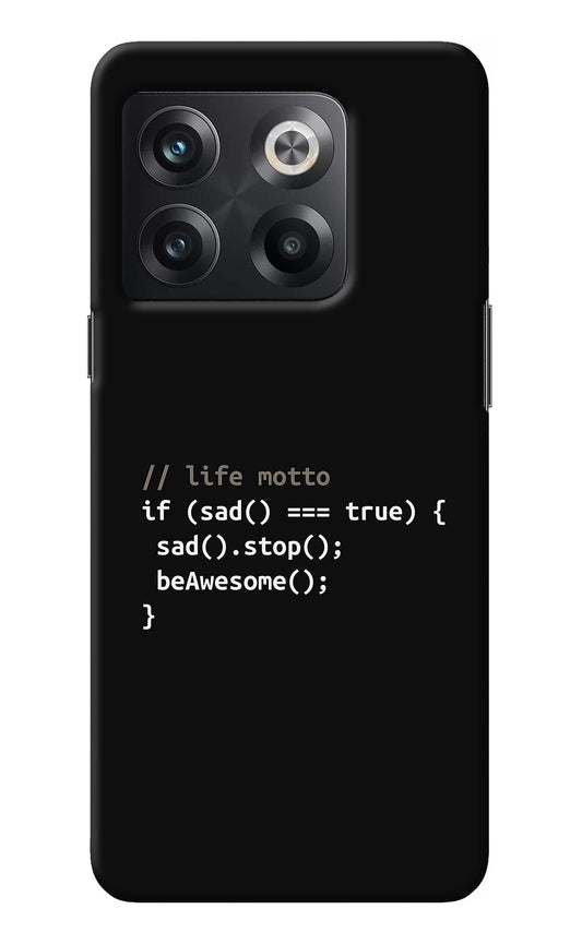 Life Motto Code OnePlus 10T 5G Back Cover