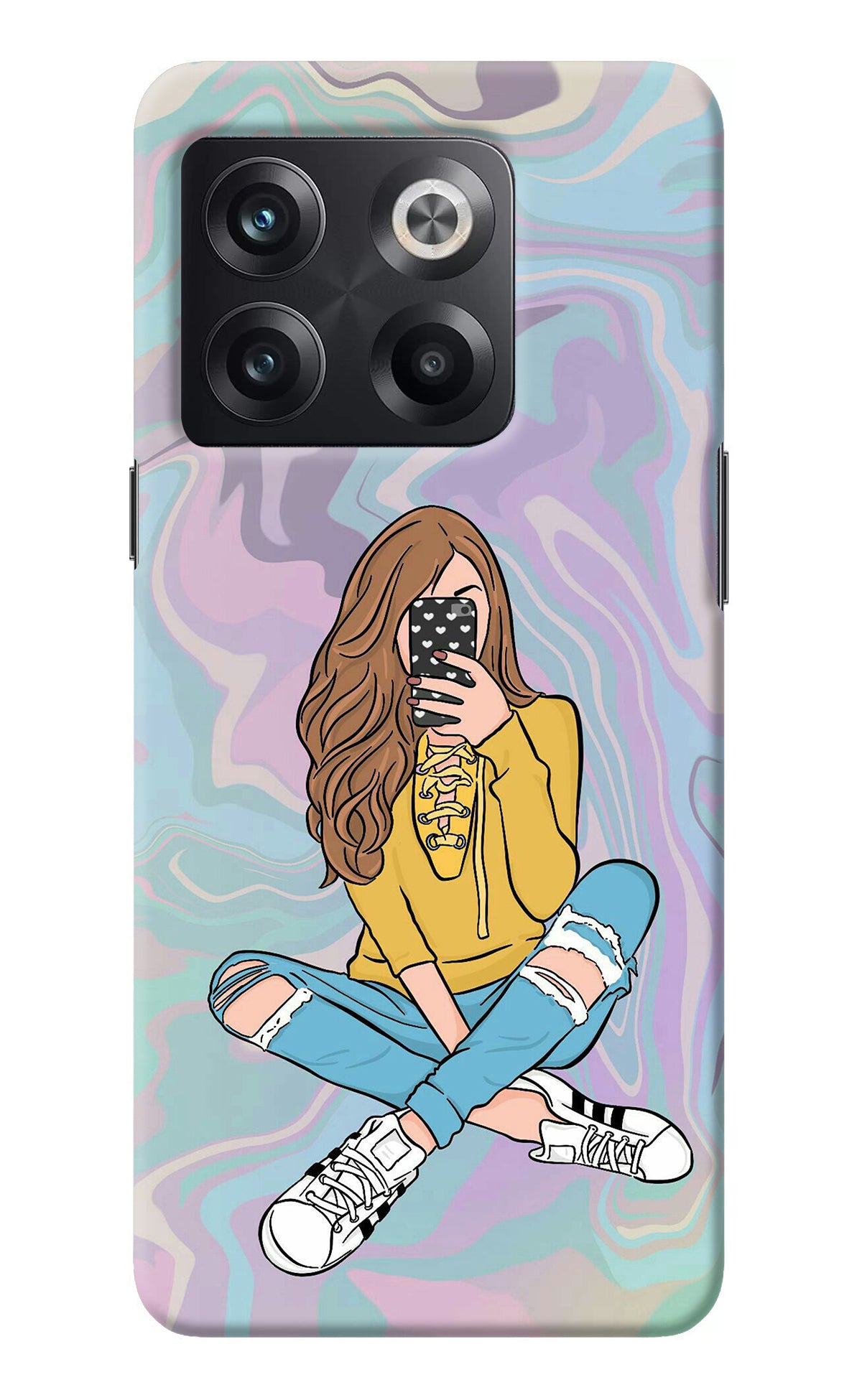 Selfie Girl OnePlus 10T 5G Back Cover