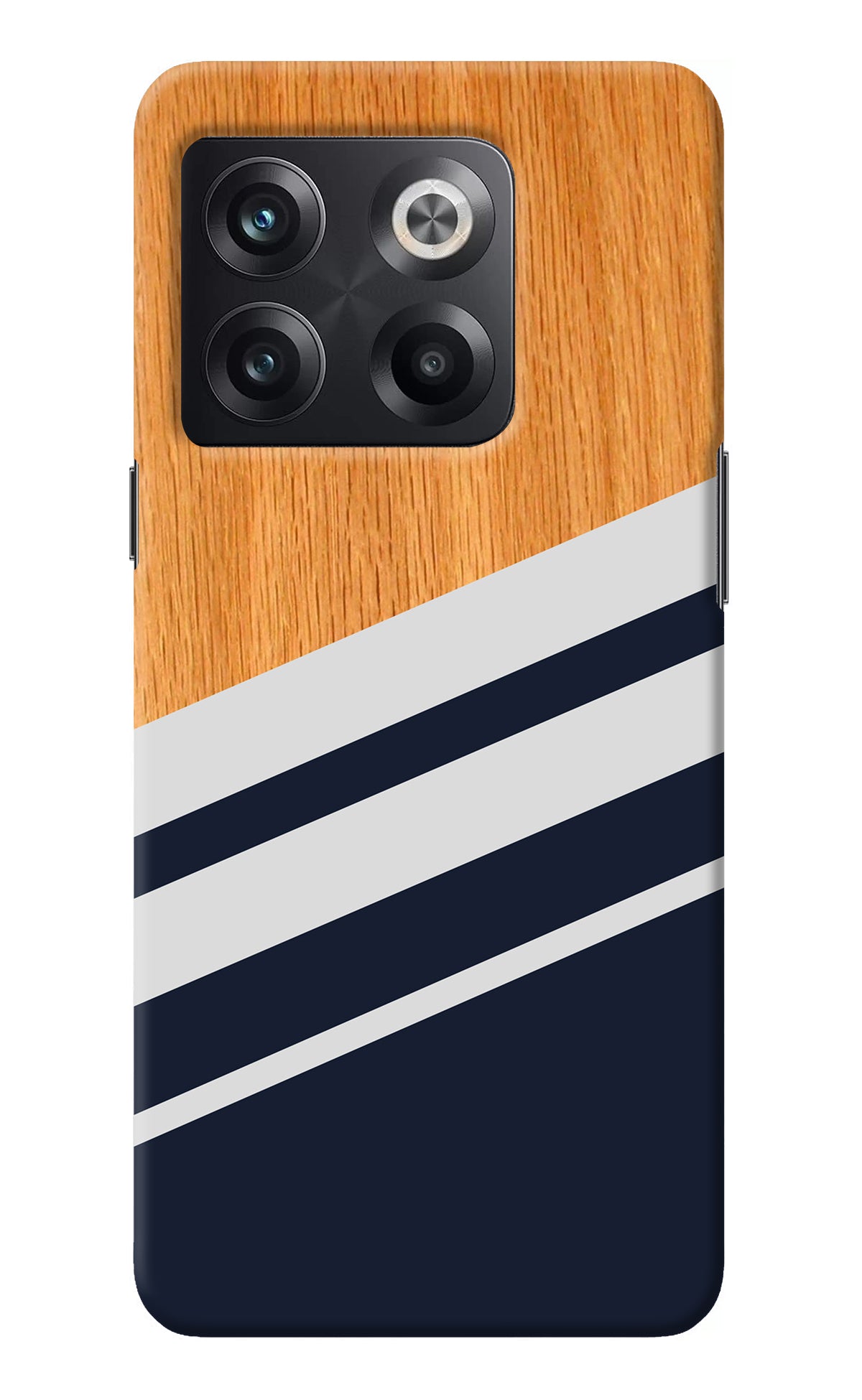 Blue and white wooden OnePlus 10T 5G Back Cover