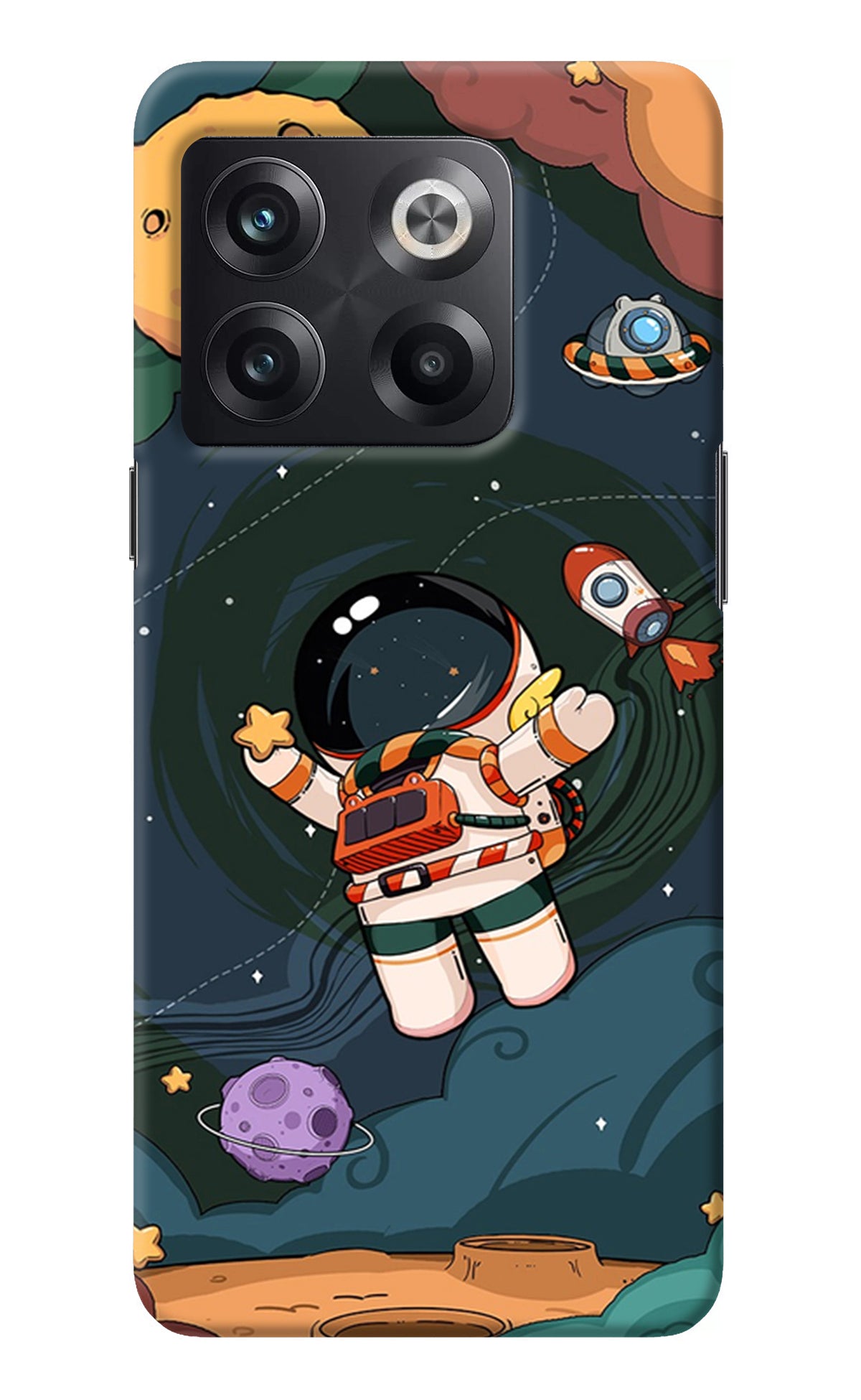 Cartoon Astronaut OnePlus 10T 5G Back Cover