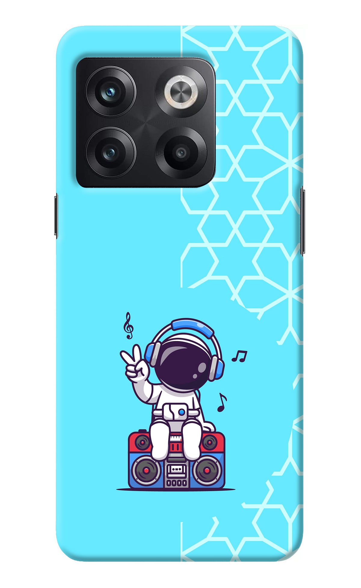 Cute Astronaut Chilling OnePlus 10T 5G Back Cover