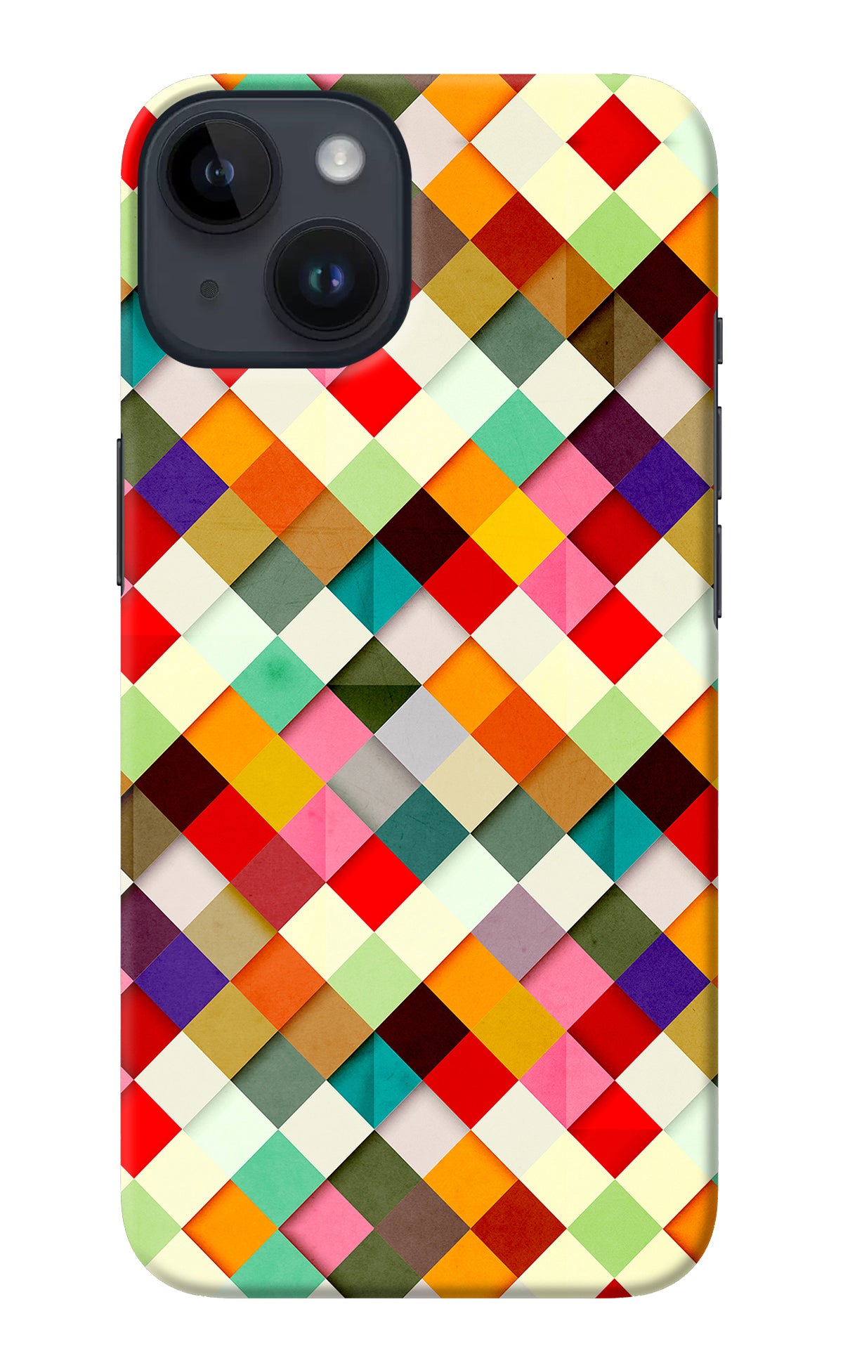 Geometric Abstract Colorful iPhone 14 Back Cover