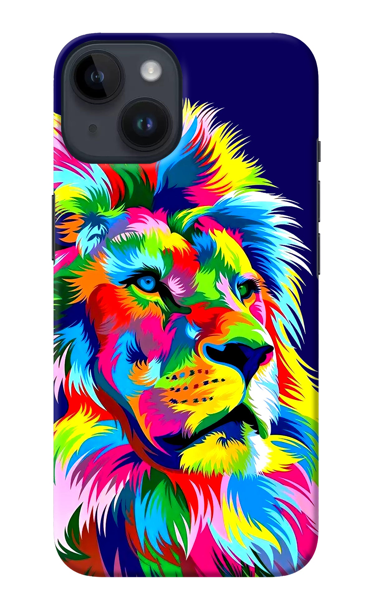 Vector Art Lion iPhone 14 Back Cover