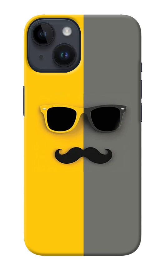 Sunglasses with Mustache iPhone 14 Back Cover