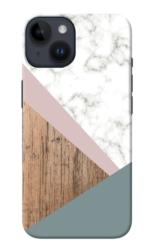 Marble wood Abstract iPhone 14 Back Cover