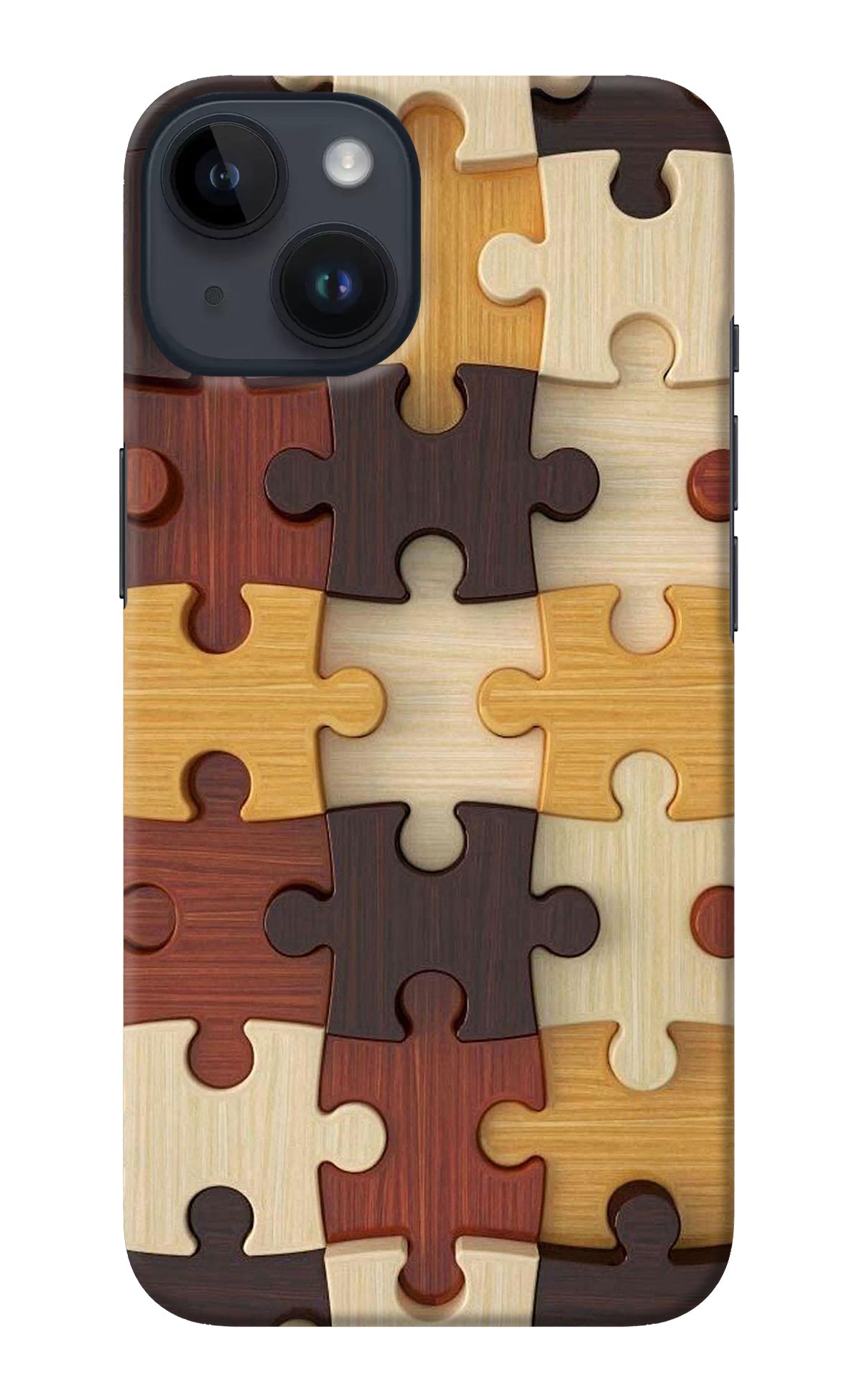 Wooden Puzzle iPhone 14 Back Cover