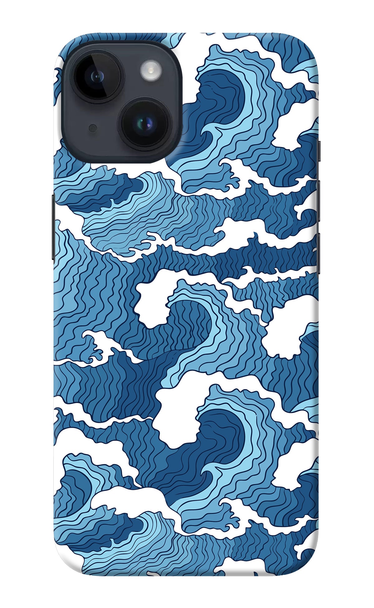 Blue Waves iPhone 14 Back Cover