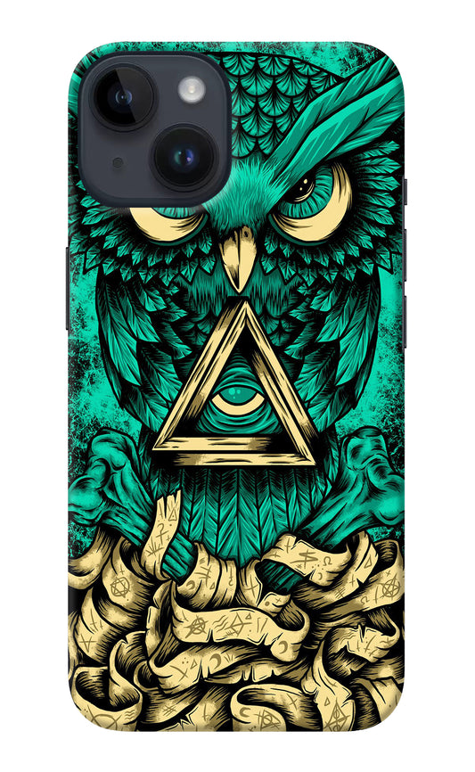 Green Owl iPhone 14 Back Cover