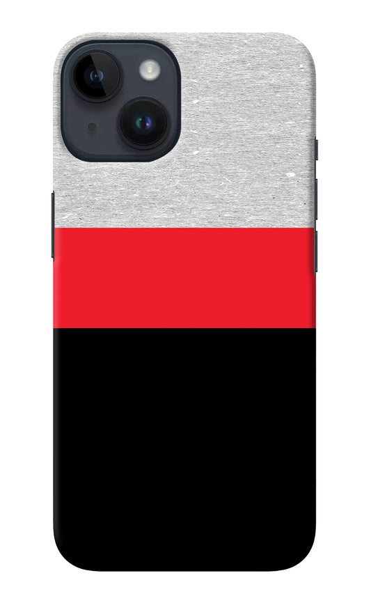 Tri Color Pattern iPhone 14 Back Cover