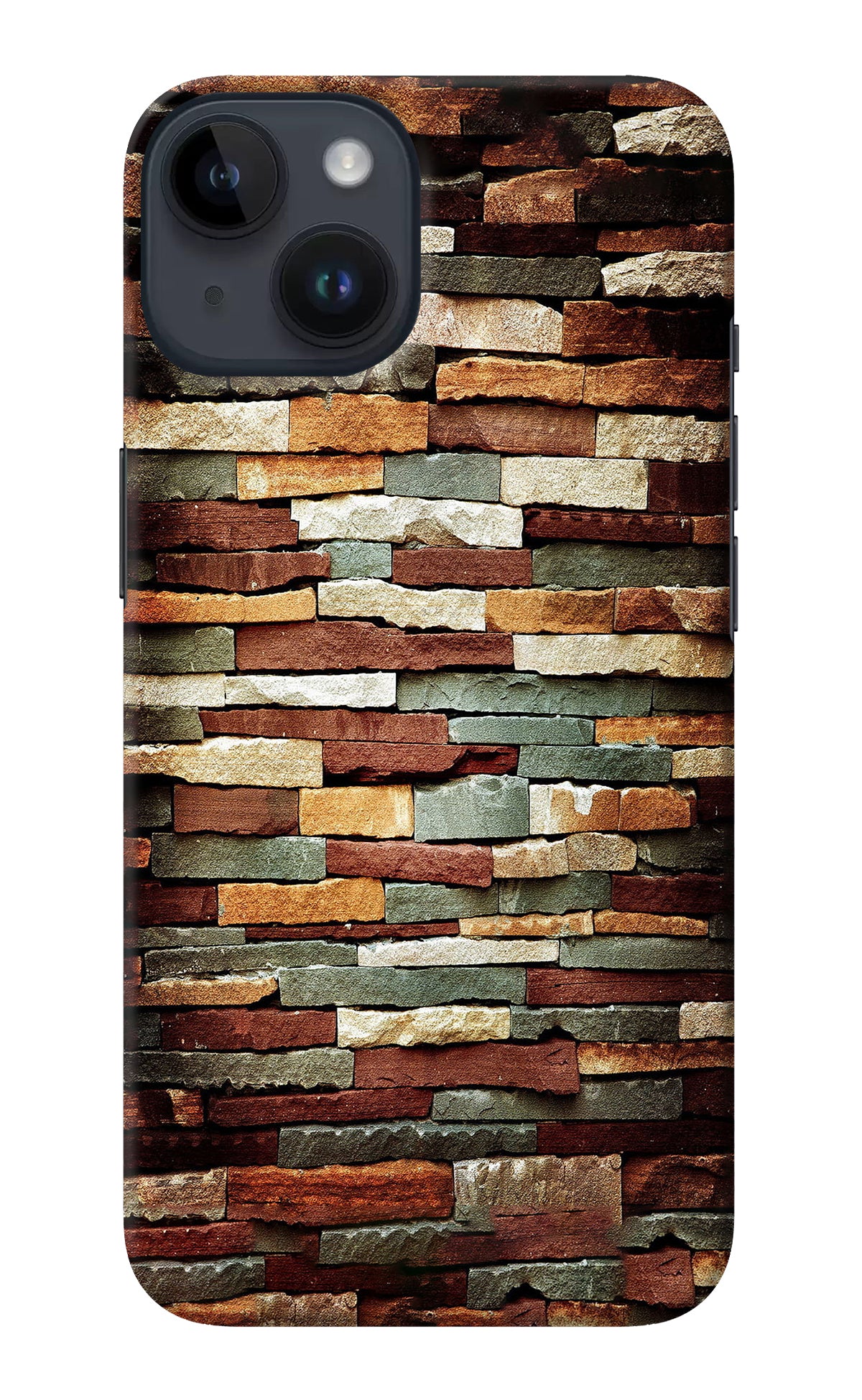 Bricks Pattern iPhone 14 Back Cover