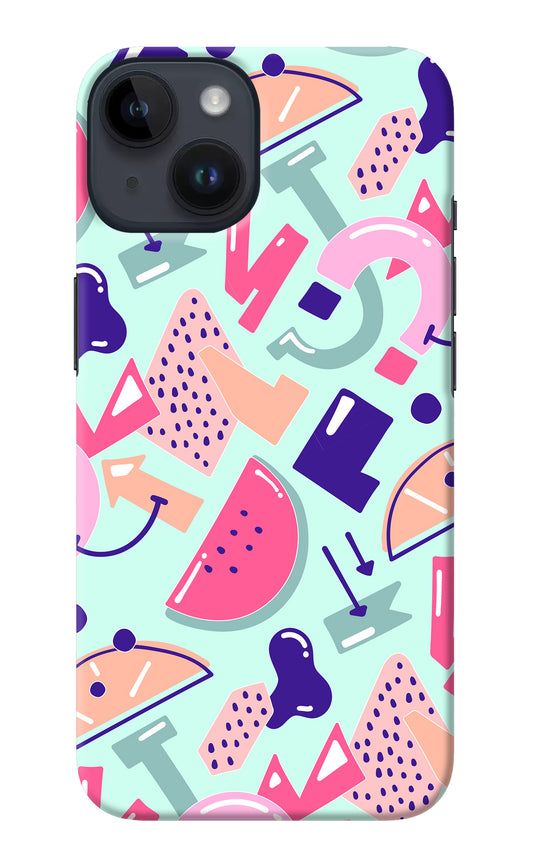 Doodle Pattern iPhone 14 Back Cover