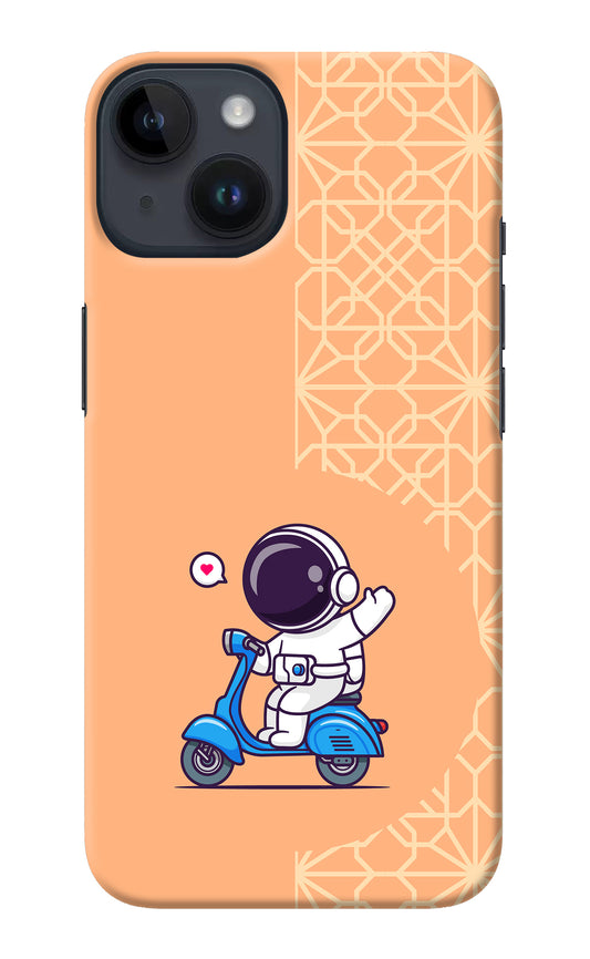 Cute Astronaut Riding iPhone 14 Back Cover