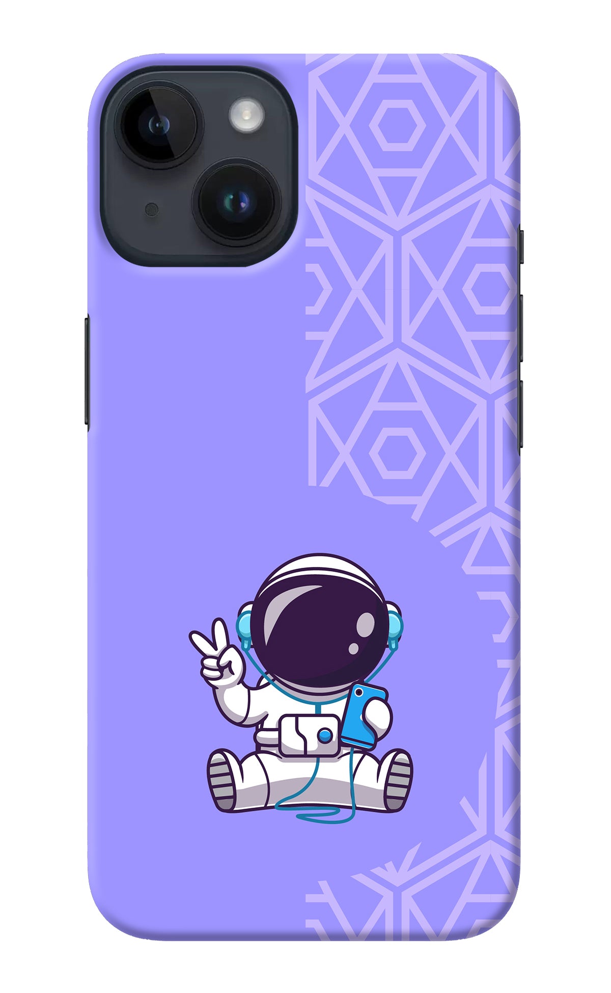 Cute Astronaut Chilling iPhone 14 Back Cover