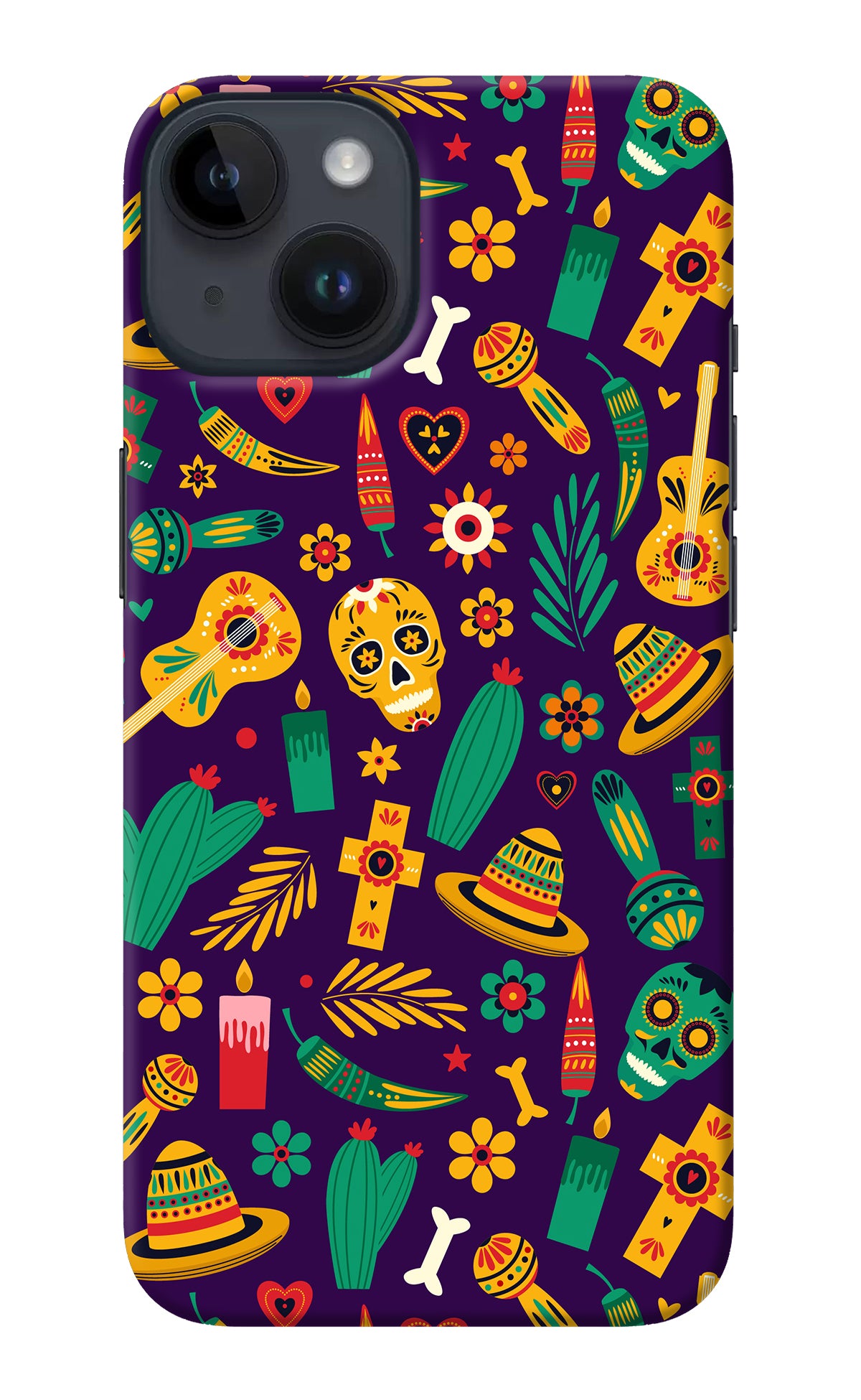 Mexican Artwork iPhone 14 Back Cover