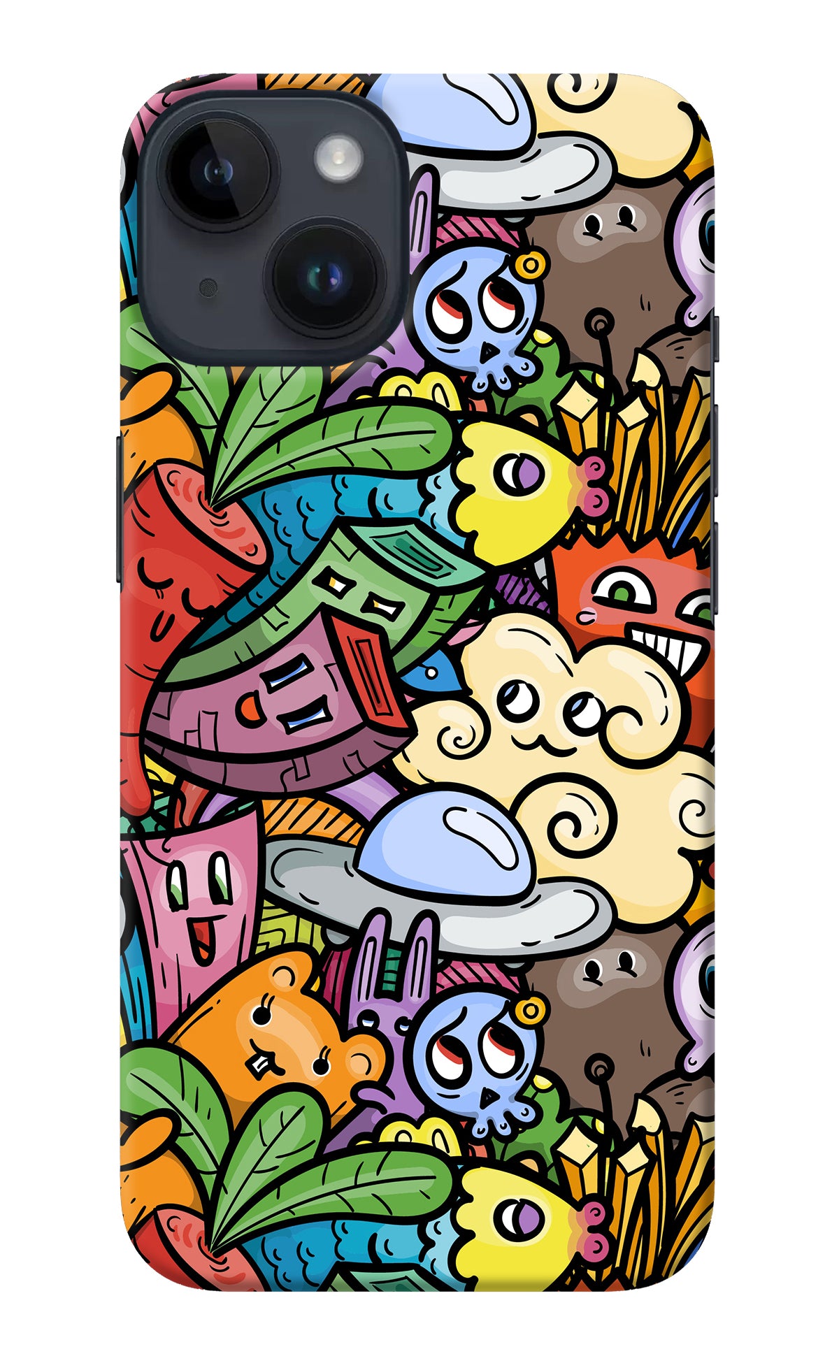 Veggie Doodle iPhone 14 Back Cover