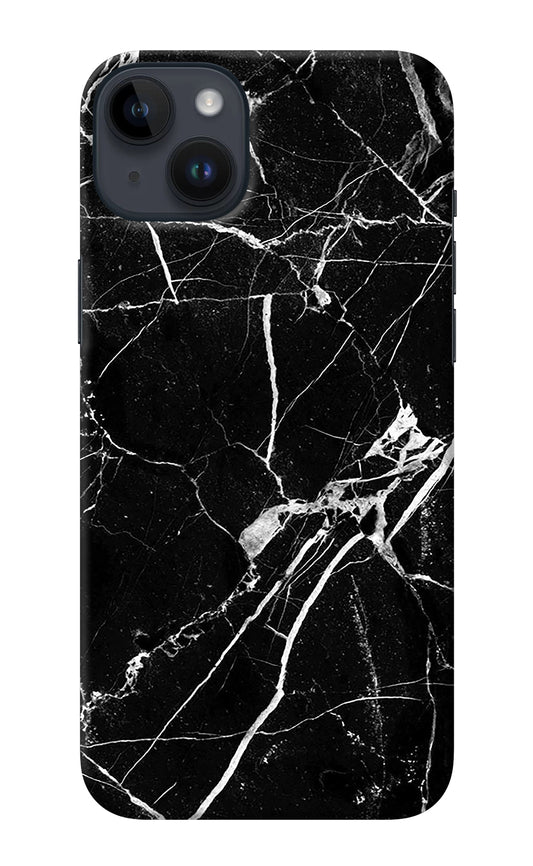 Black Marble Pattern iPhone 14 Plus Back Cover