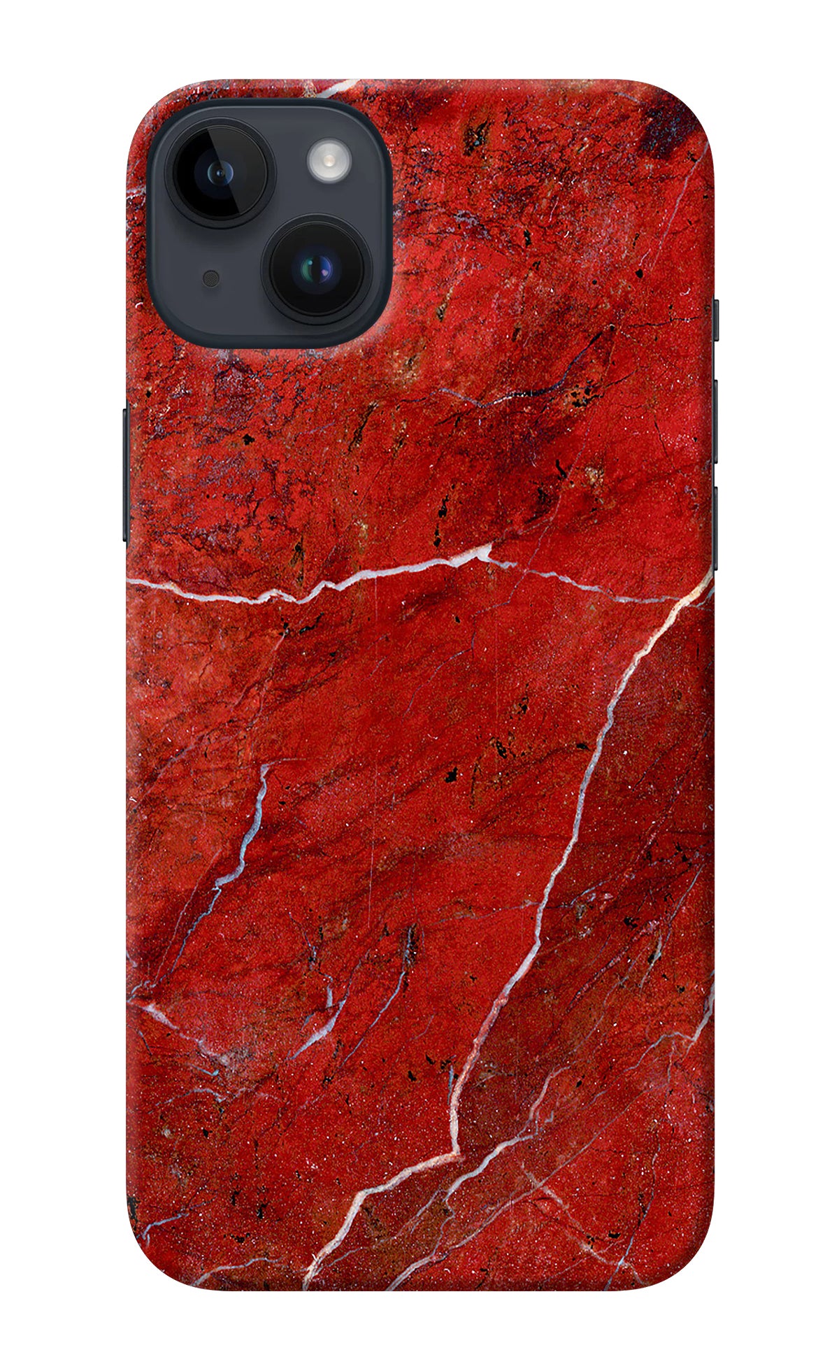 Red Marble Design iPhone 14 Plus Back Cover