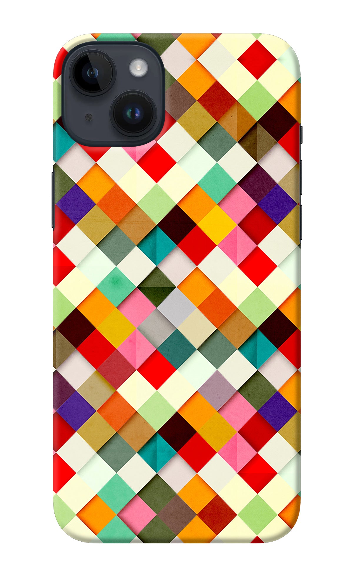 Geometric Abstract Colorful iPhone 14 Plus Back Cover