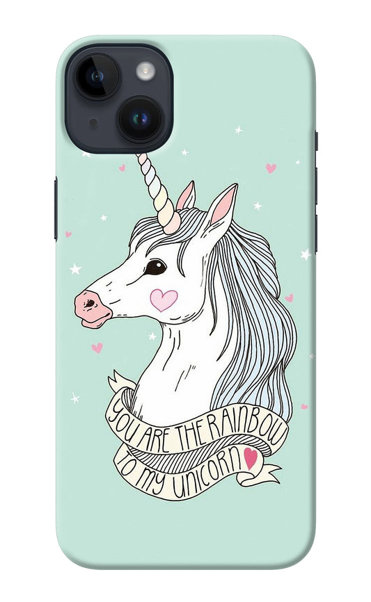 Unicorn Wallpaper iPhone 14 Plus Back Cover