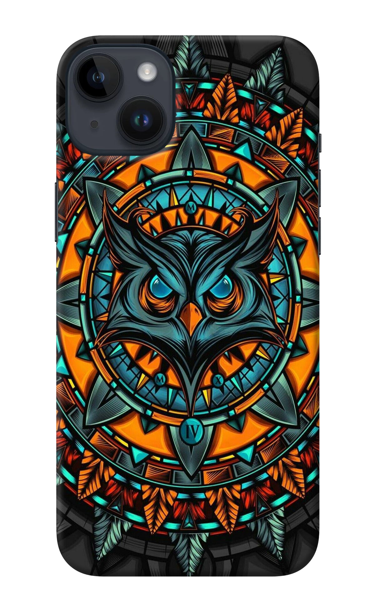 Angry Owl Art iPhone 14 Plus Back Cover