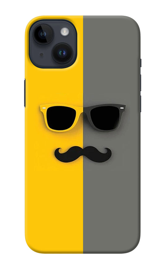 Sunglasses with Mustache iPhone 14 Plus Back Cover