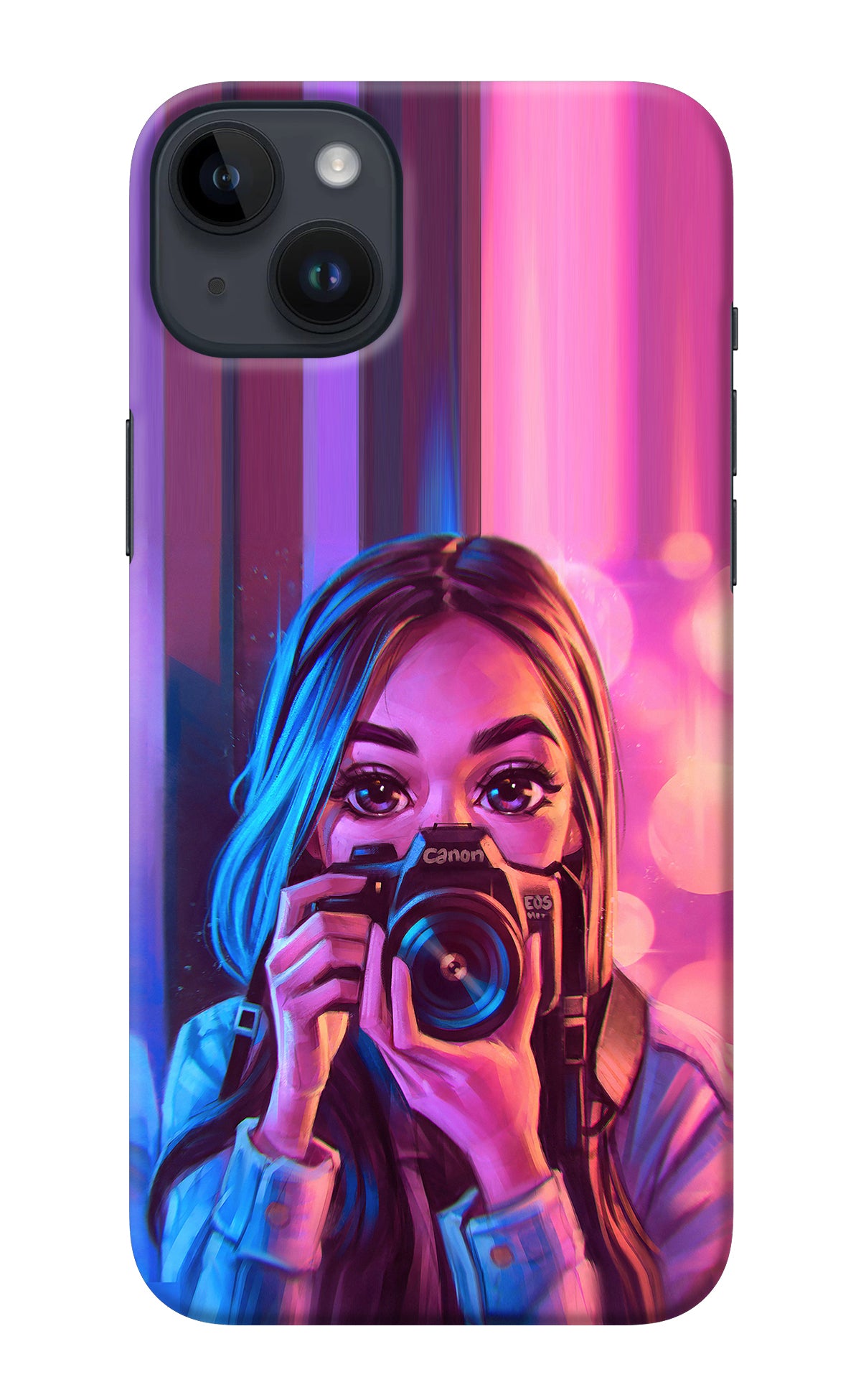 Girl Photographer iPhone 14 Plus Back Cover