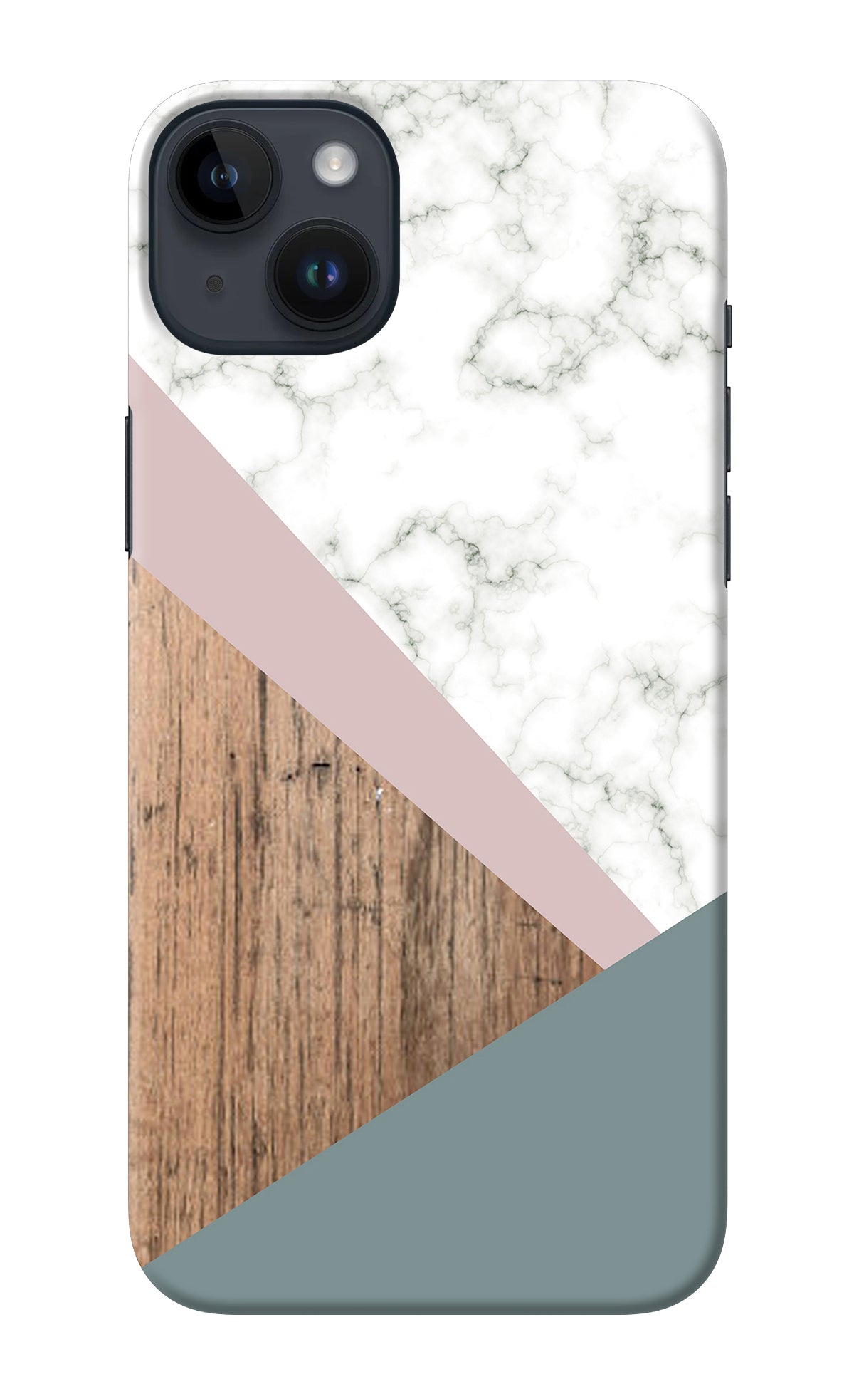 Marble wood Abstract iPhone 14 Plus Back Cover