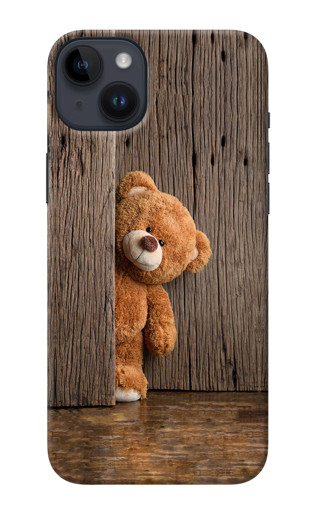 Teddy Wooden iPhone 14 Plus Back Cover