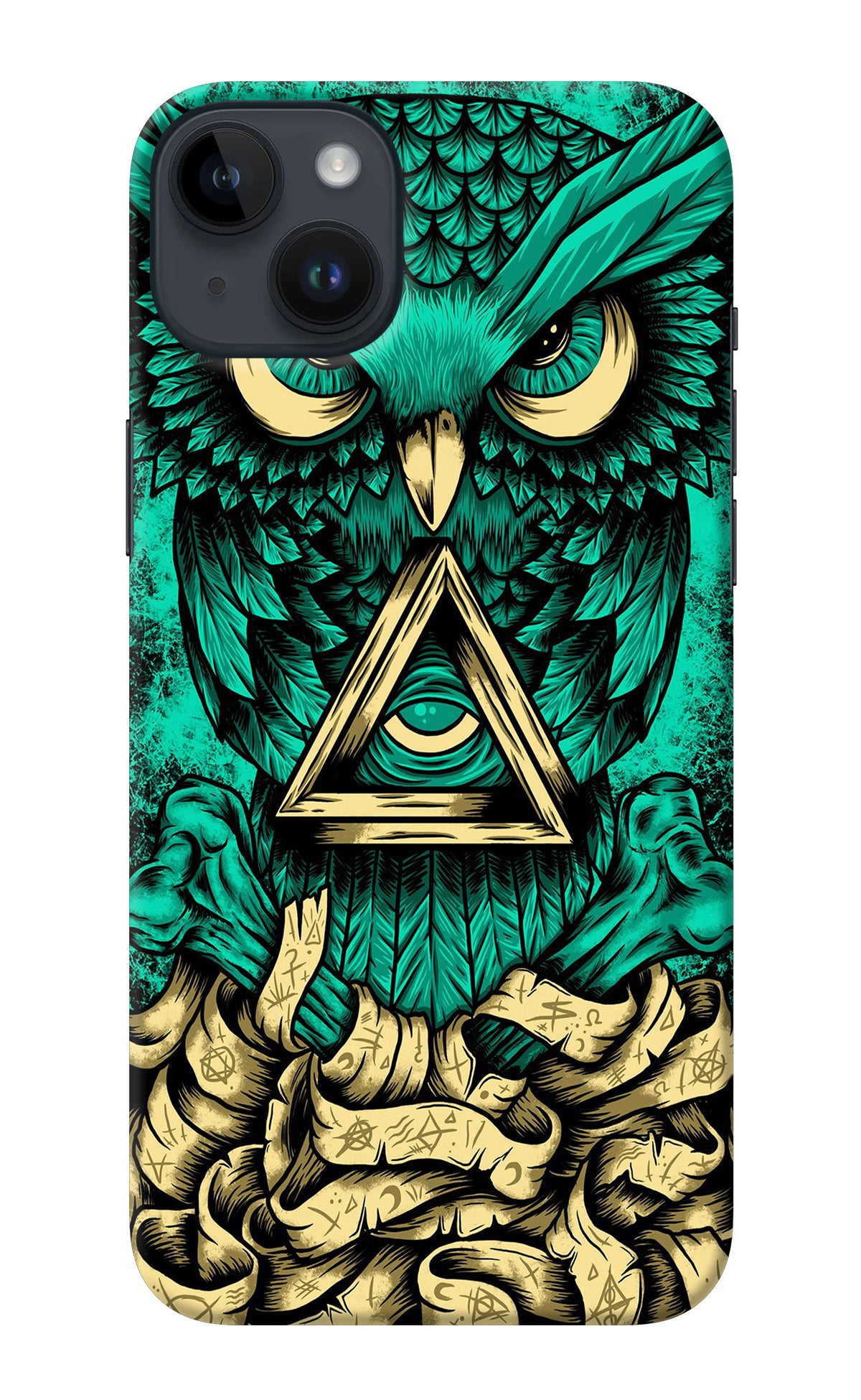 Green Owl iPhone 14 Plus Back Cover