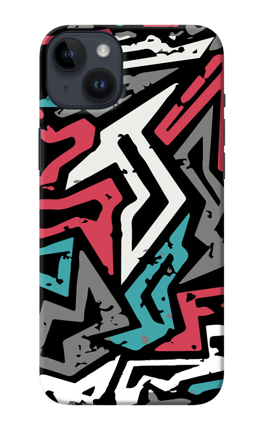 Geometric Graffiti iPhone 14 Plus Back Cover