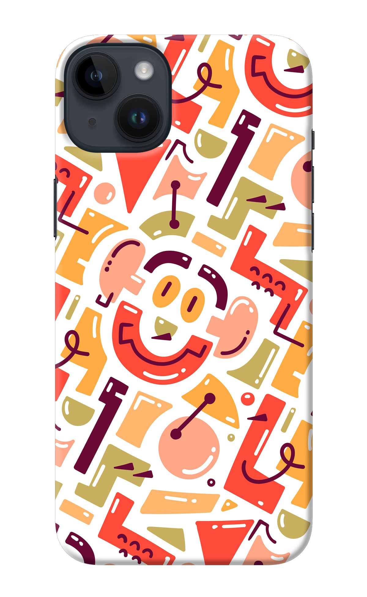 Doodle Pattern iPhone 14 Plus Back Cover