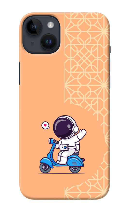 Cute Astronaut Riding iPhone 14 Plus Back Cover
